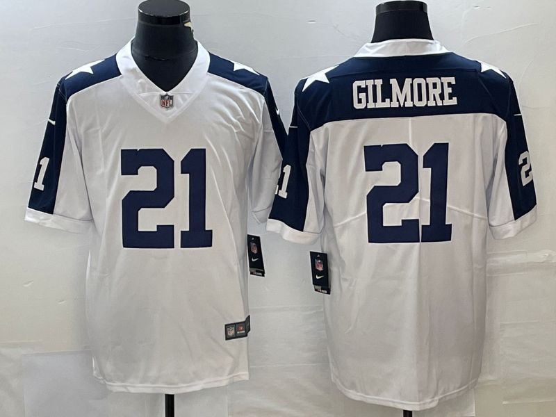 Men Dallas Cowboys #21 Gilmore White Thanksgiving Nike Vapor Untouchable Limited NFL Jersey